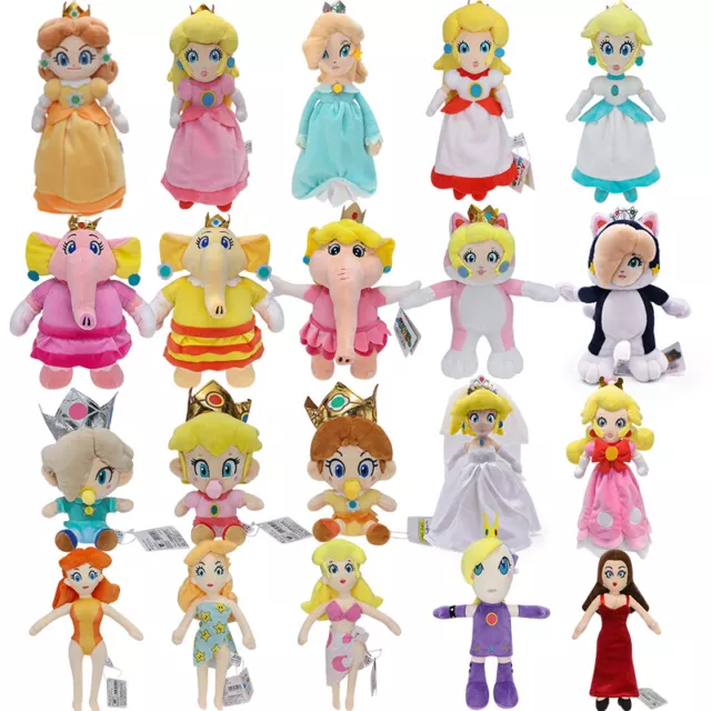 Super Mario Bros Plush Princess Series Stuffed Doll Toys Kids Birthday Xmas Gift