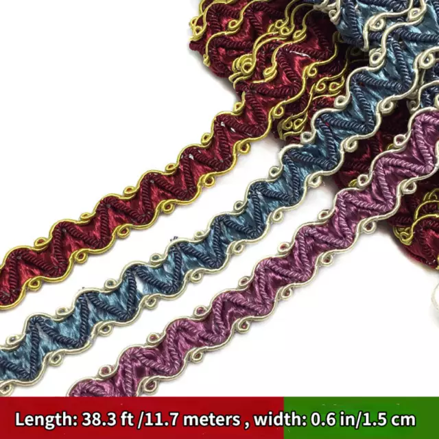 Rideau Canapé Serviettage Ruban Tissu Bande Bordure Tapisserie pour Couture DIY