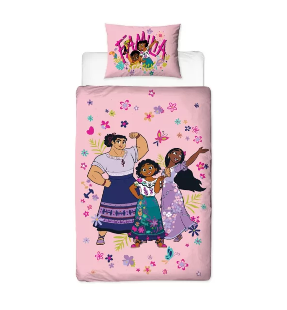 Disney Encanto Kids Single Duvet Reversible Bedding Set Pink Quilt Cover