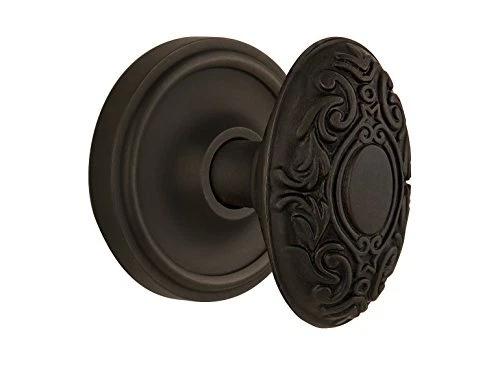 Classic Rosette with Victorian Door Knob, Single Dummy, Oil Rubbed Bronze