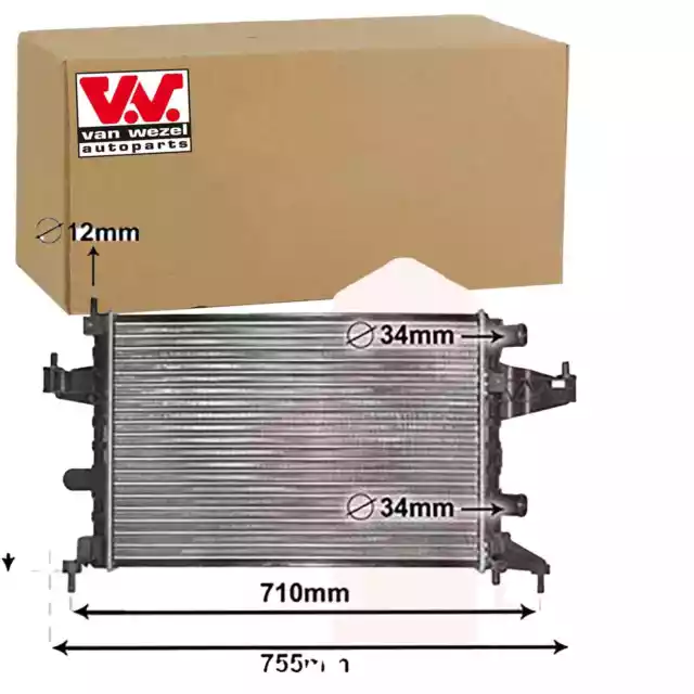 VAN WEZEL Radiateur Refroidissement Moteur Convient pour Opel Combo Course C 1.0