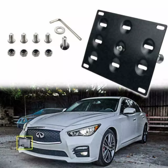 Tow Hook License Plate Holder Bracket For Q50(Not fit with front parking  sensor)