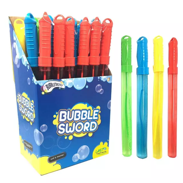 Giant Bubble Swords- Large Bubbles Maker Kids' Outdoor Summer Wands (6 x  37cm)