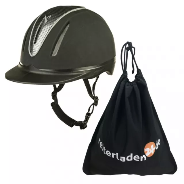 Reithelm CARBON ART HKM schwarz matt inkl. Schutzbeutel Reiterladen24