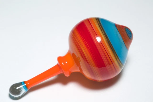 1.51" Spinning Top by Dusty Gamble | glass art handmade in Texas