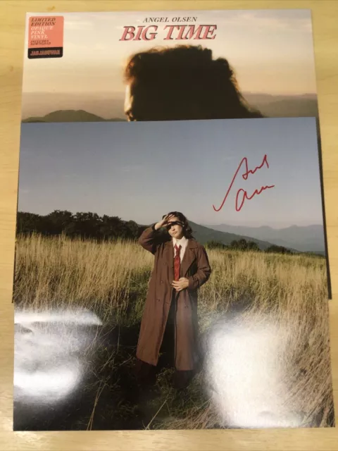 Signed-Angel Olsen-2Lp  Opaque Pink Vinyl-Big Time-Signed 12” Print-M/M/Sealed
