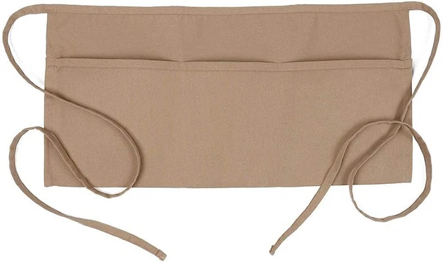 Fame Original 3 Pocket Waist Apron 18138 for Adults in Khaki - One Size Fits Mos