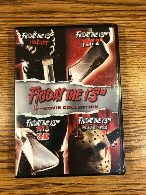FRIDAY THE 13TH 4-Movie Collection DVD 1 2 3 4 JASON 3D UNCUT FINAL NEW ...
