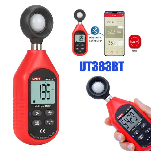 UT383BT Digital Luxmeter Mini Light Meter Handheld Illuminometer Photometer