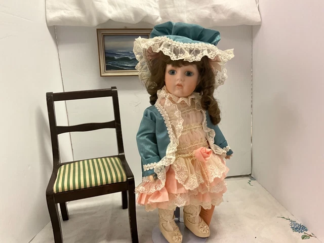 Franklin Heirloom  Bebe Bru Maryse Nicole 15"Porcelain Doll