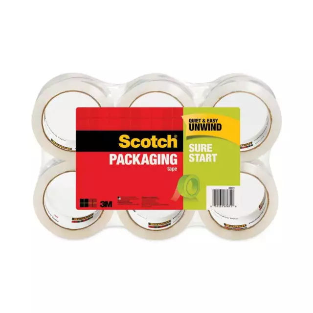 Sure Start Packaging Tape, Clear, 6 / Pack (Quantity)