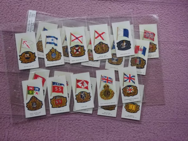 COMPLETE SET - BAT - SHIPS FLAGS AND CAP BADGES 2nd SERIES  VG a few GD