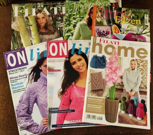 6 x Strick-/Mode-Hefte 👗 Filati StrickFilzen ONline home ...