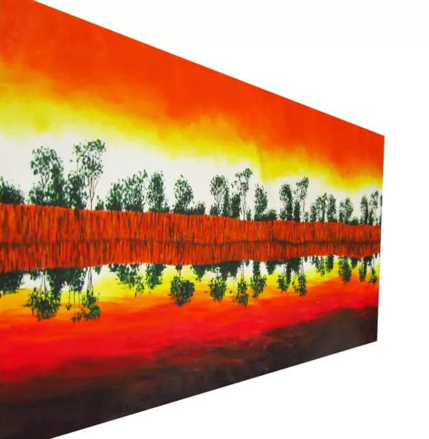 Murray River sunset landscape original Art Framed Painting Canvas Australia 3