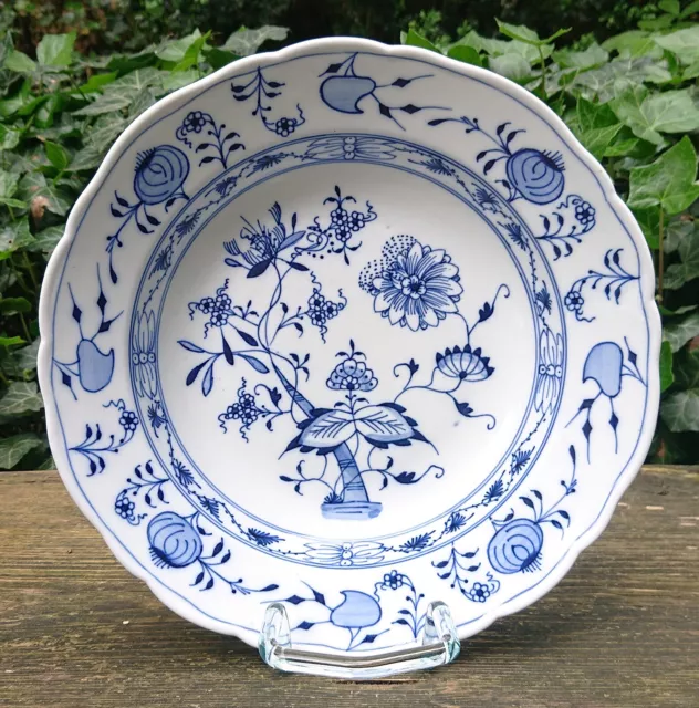 Vecchio Ernst Teichert Meissen Piatto da Zuppa Blu Cipolla Ø 25,0 CM ~1920