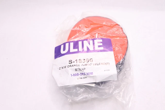 Uline Standard Brand Strap Jumbo Orange 2" x 16ft S-18396