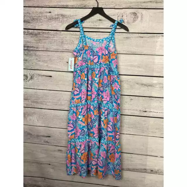 NWT - Girls Sleeveless Tiered Maxi Dress - Cat & Jack Size XXL 2