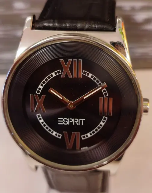 Esprit Quartz Black Dial 101071 Men's Full Working Condition Vintage Watch