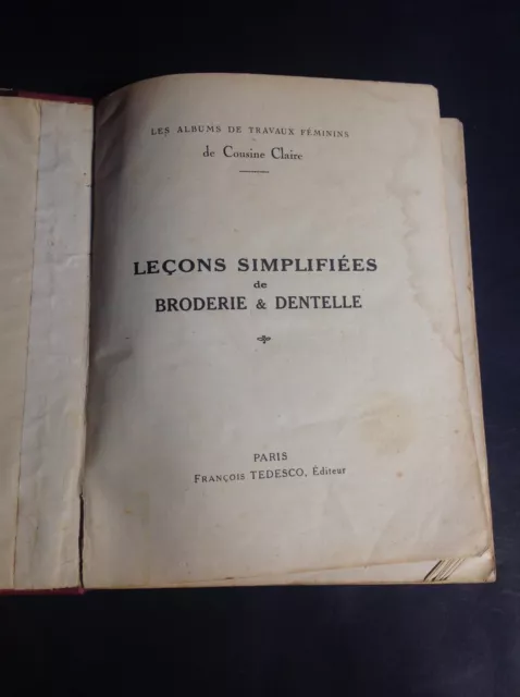 Leçons simplifiées de broderie et dentelle - Cousine Claire - B24