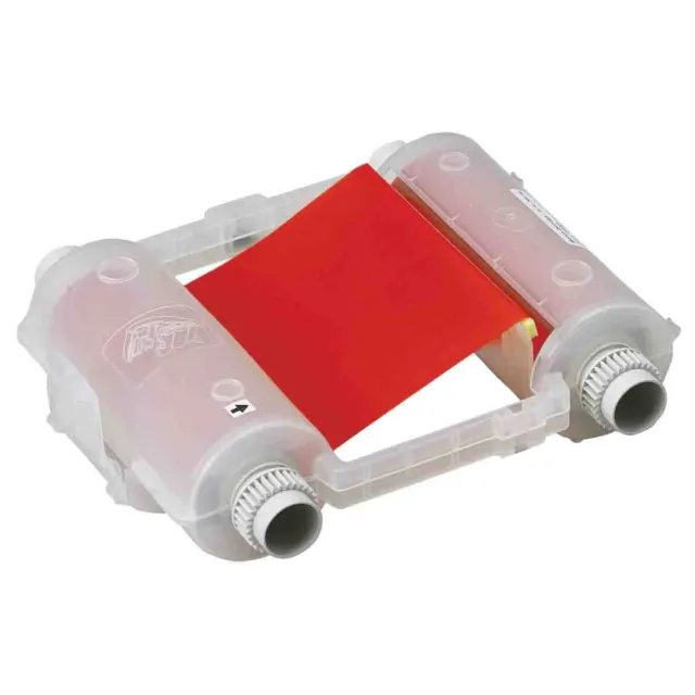 Brady 76743 Red Ribbon Cartridge for GlobalMark Printers, 4.11" x 200'
