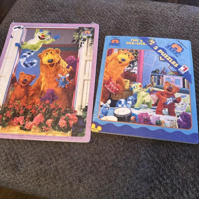 bear in big blue house Jim Henson Playhouse Disney rose art sealed 3 puzzle lot