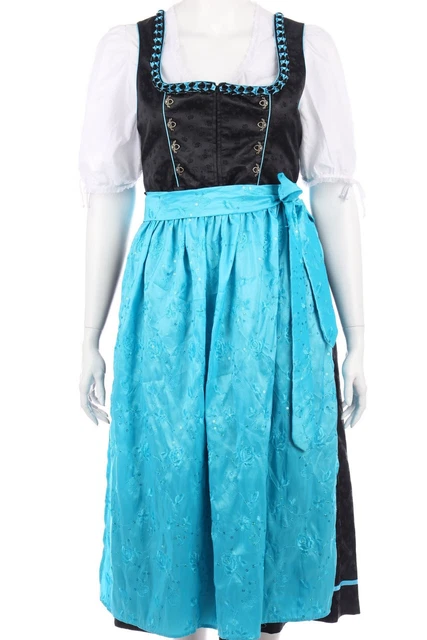 Paillettes Alphorn Dirndl Oktoberfest D 48 turchese