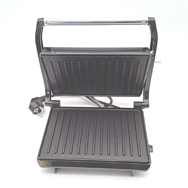 Paninimaker Bestron 1000W - Griglia A Contatto Antiaderente, Vassoio Raccoligrasso, Beige - Foto 8