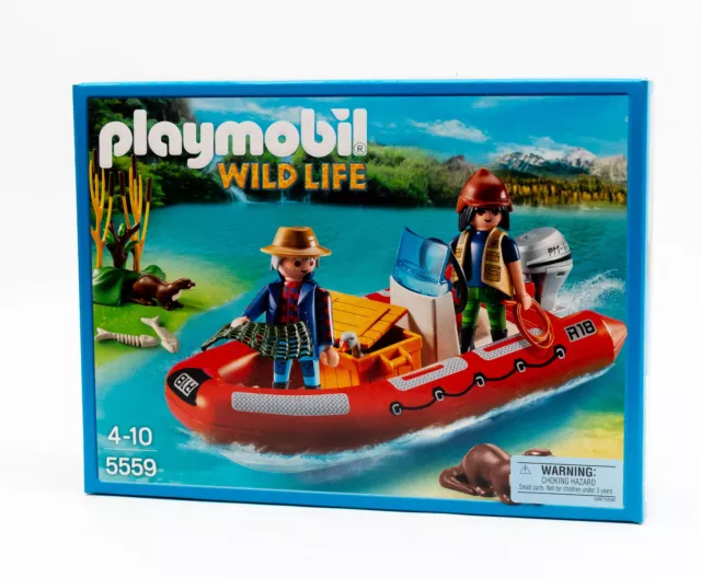 Playmobil Boot Schlauchboot Schnellboot mit Wilderern 5559 Wild Life NEU OVP