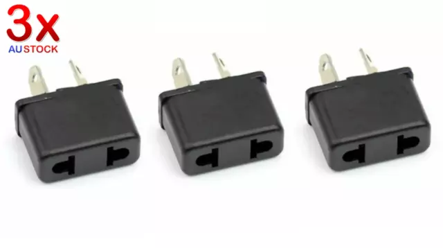 3 x USA US EU JAPAN ASIA to AU Australia Plug AC Power Adapter Travel Converter