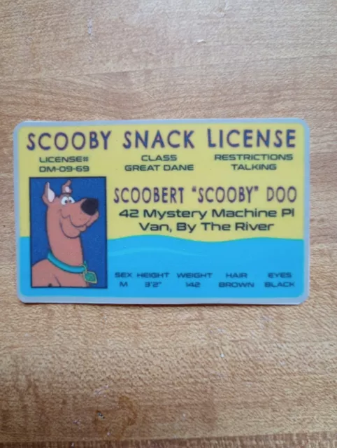 Scooby Doo Laminated Snack License Trading Card!!