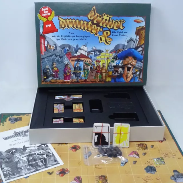 DRUNTER & DRÜBER  Spiel des Jahres 1991  Hans im Glück KOMPLETT SEHR GUT