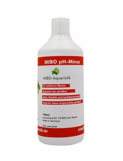 (11,90€/L)MIBO PH-Minus 1000 ml senkt den pH-Wert im Aquarium Wasseraufbereiter