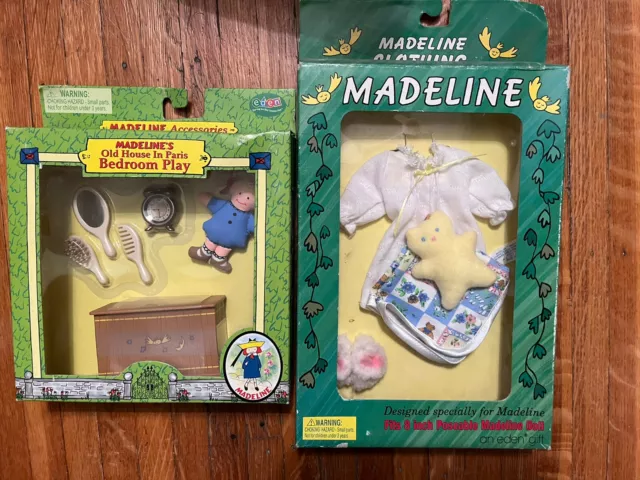 Madeline Doll Slumber  party outfit and bedroom accessories set NIB Eden