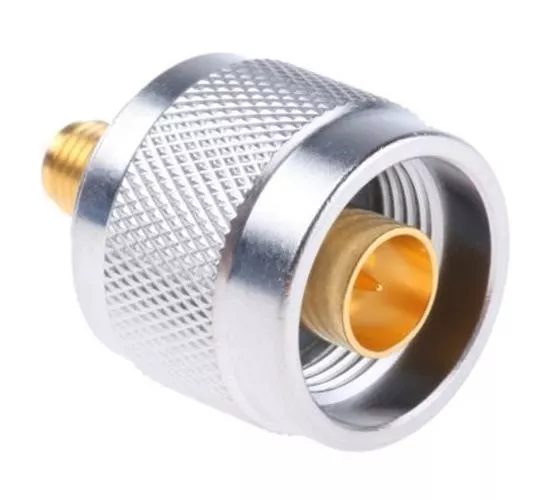 Straight 50Î© RF Adapter Type N Plug to SMA Socket 18GHz