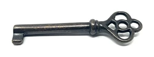 Antique Brass Hollow Barrel Skeleton Key for Doors, Desks