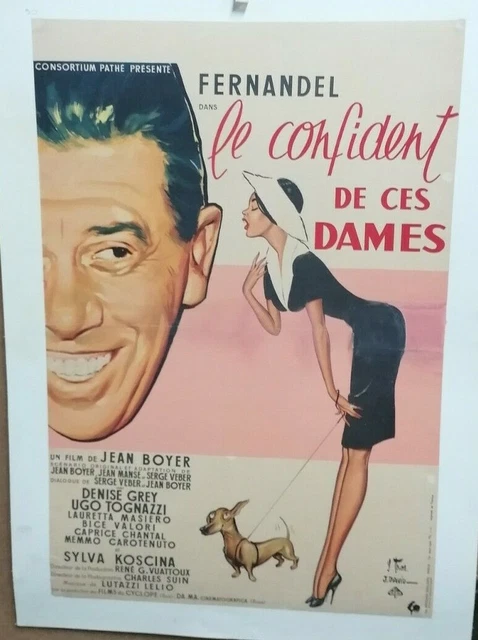 Affiche Ancienne Cinema Le Confident De Ces Dames Fernandel