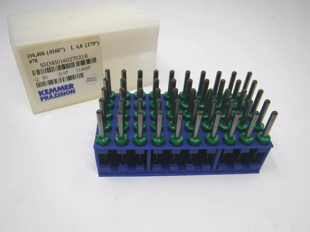 50 Pack Kemmer Prazision SH38I016027021R Carbide Bits .0160" *Brand New*