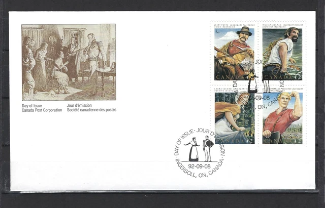 Canada, Fdc, Scott 1435A,  B/4, "Canadian Folklore - 3 - Legendary Heroes"