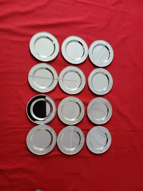 12x BMF versilberte Platztellerchen Made in W.Germany Fabrique en RFA ○~ 11 cm ☆