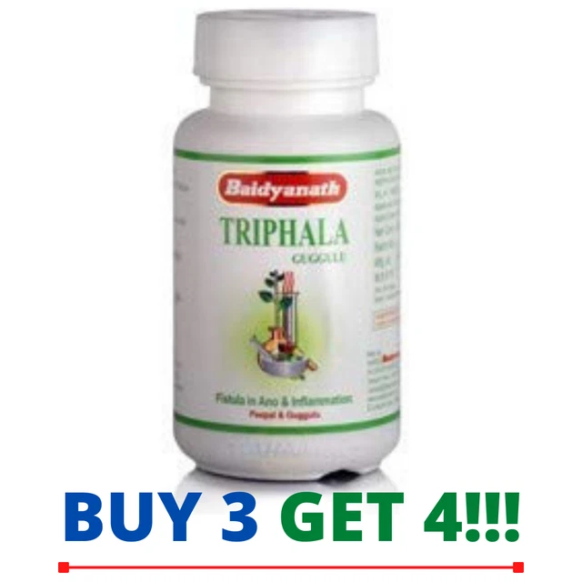 Triphala Tabletas Baidyanath Triphala Guggul 80 Pastillas Aryuvédico