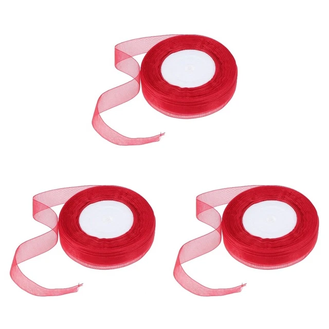 3x Band für Haar Bögen Urlaub Sheer Band Kuchen Verpackung Band