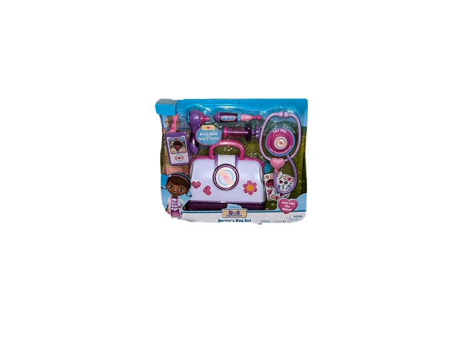 Doc McStuffins Doctor's Bag & Tools Set 8 pcs NIB Light & Sound Stethoscope toy
