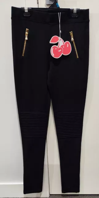 Girls Black Ponte Pants/Leggings BNWT Size 14