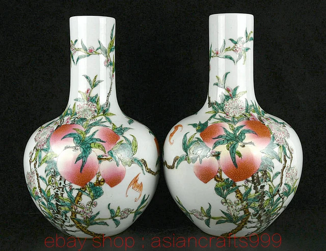 13,4&amp;YONGZHENG MARKIERT CHINA Famille Rose Porzellan Pfirsich ...