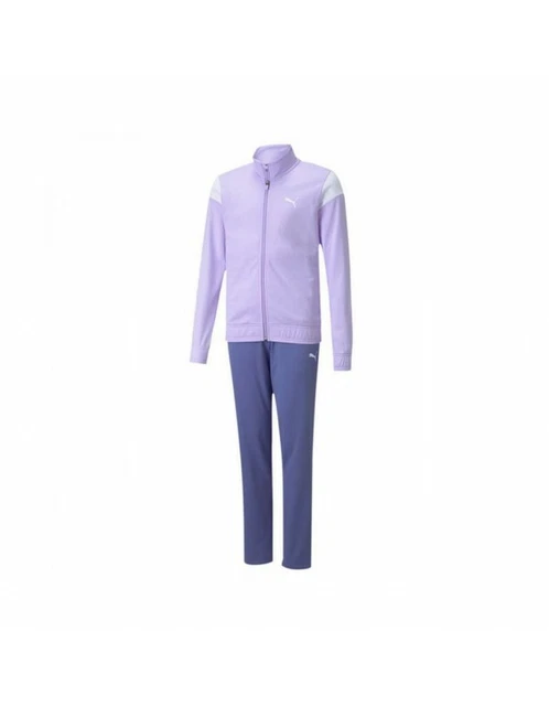 Puma Tuta Completa Bimba Bambina Ragazza Sportiva Ginnastica Acetata Zip Intera