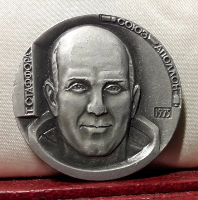 1975 médaille 40mm soviétique ESPACE USA URSS stafford Apollo Soyouz