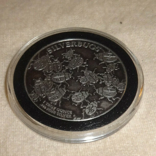 Silverbugs FB Facebook Group V4 Antiqued 1oz Silver Round Coin