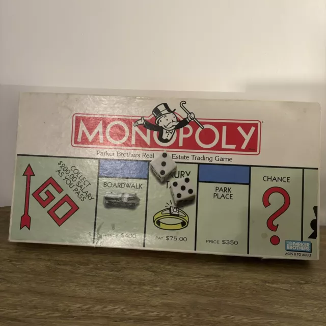 Monopoly Original 1985 Parker Brothers Classic #0009 komplett! Vintage