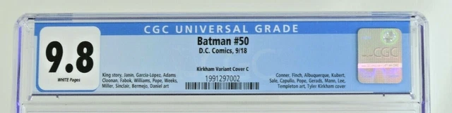 Batman #50 CGC 9.8 (Kirkham Variant Cover C) DC Comics Book - (White Pages) 2