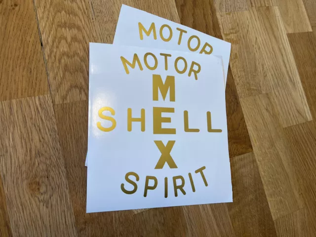 SHELL MEX Motor Spirit 2 gallon petrol oil fuel can sticker decal petroliana